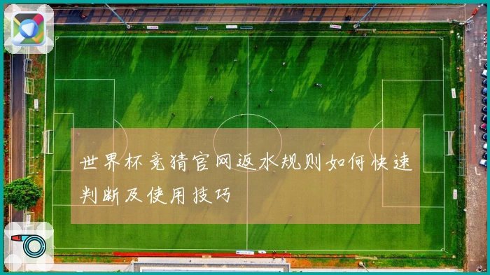 世界杯竞猜官网返水规则如何快速判断及使用技巧
